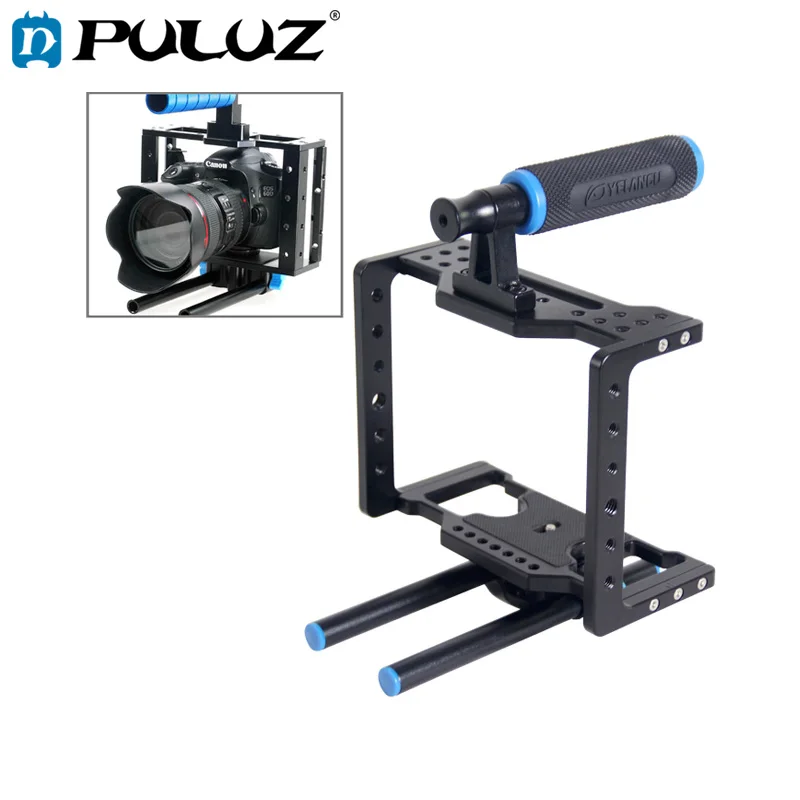 PULUZ YLG0108D Защитная камера клетка Ручка Стабилизатор Топ Набор для DSLR камеры|Клетки