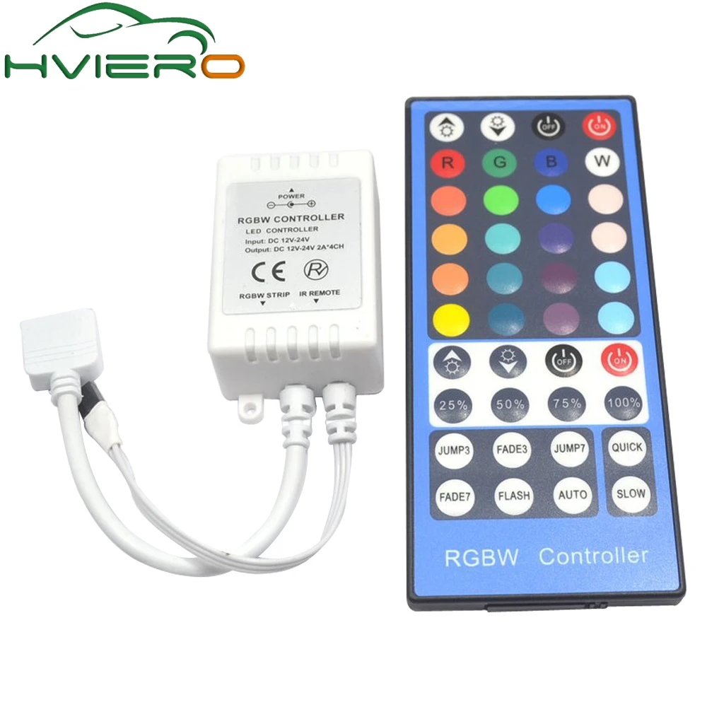 

40Key 2.4G 4 Channels LED Strip Remote Controller RGBW/RGBWW SMD 5050 LED Strip Light DC 12-24V 6A IR Infrared Controller Dimmer