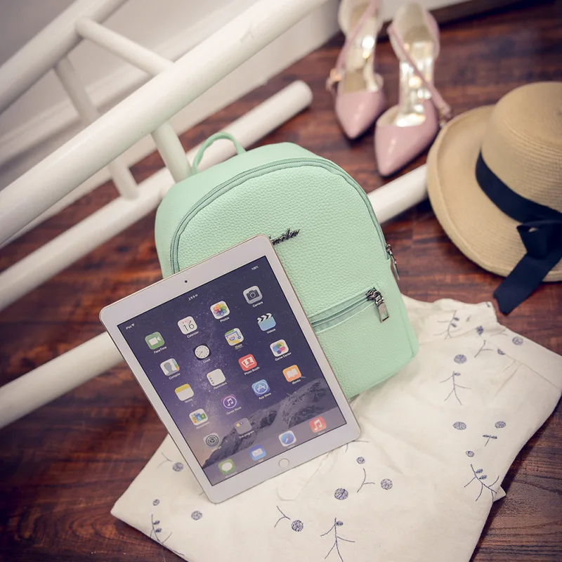  Free shipping Sweet College Wind Mini Shoulder Bag High quality PU leather Fashion girl candy color - 32750027389