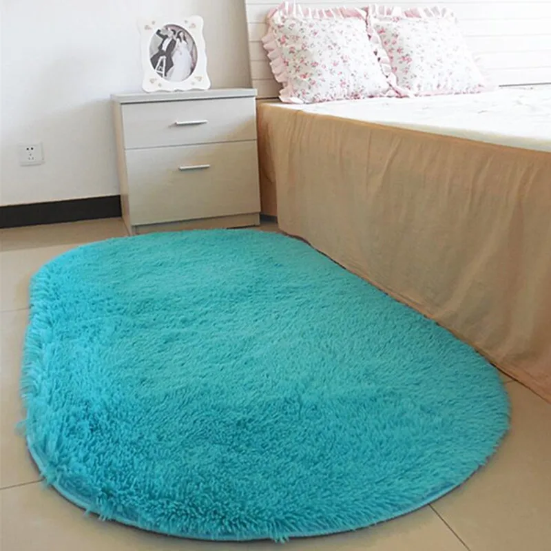 

Large Size 16 Colors Soft Oval Carpet Area Rugs Slip Resistant Floor Mats For Parlor Living Room Bedroom Home Supplies