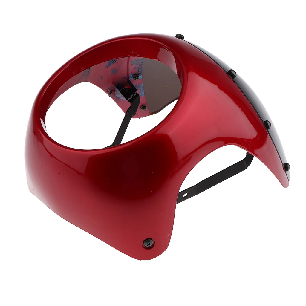 7 Inch Retro Headlight Fairing Screen Cover for Motorcycle Retro Cafer with 16.5cm-18cm Round Headlamp
