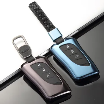 

Car Alunimnum Alloy Keychain Cover Shell Holder Case For Lexus 2018 ES300h ES350 ES200 ES260 LS350 LS500h Fob Key Car-Styling