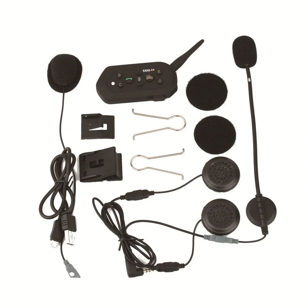 1 шт. 1200 м ejeas E6 мотоциклетная система связи Vox Bluetooth внутренней для шлема гарнитура