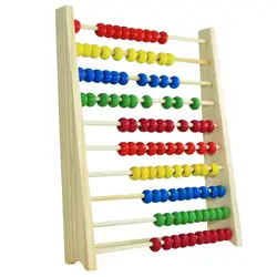 С разноцветными бусинами дизайн учебных деревянные игрушечные счеты детей номер счета игрушка для раннего развития для малыша Математика