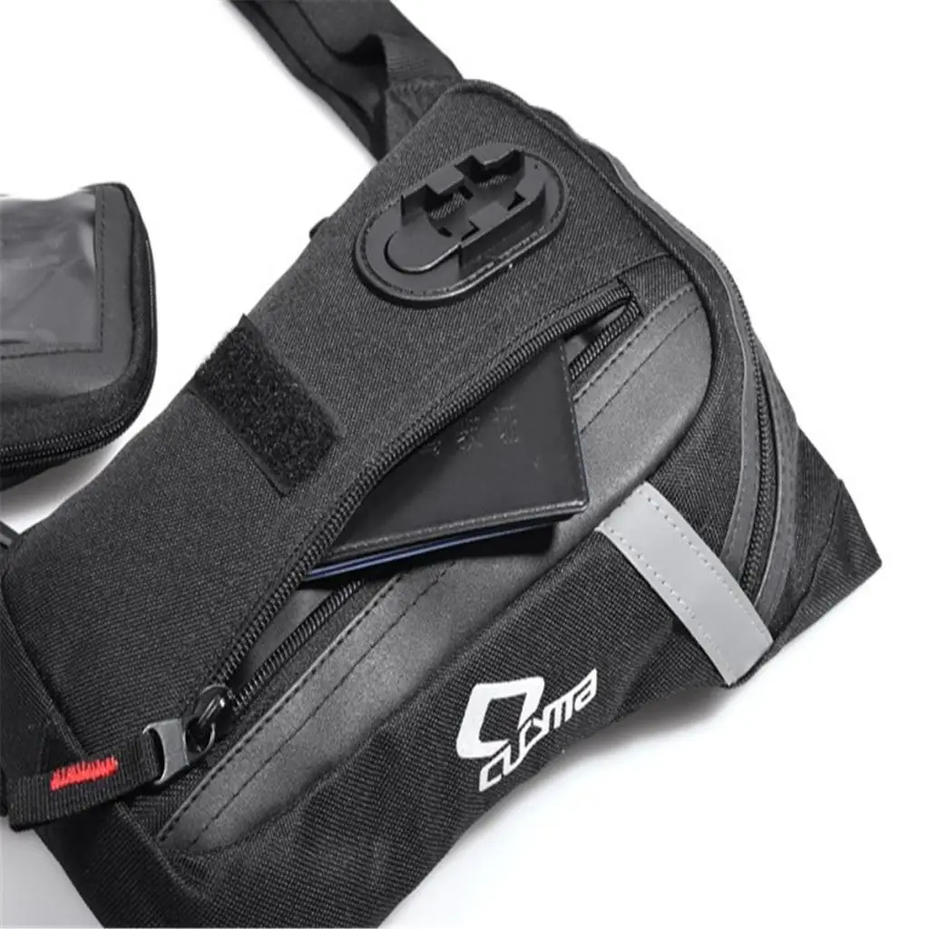 Men Oxford Drop Leg Waist Belt Fanny Pack Motorcycle Hiking Bag Touch Screen Phone Bag