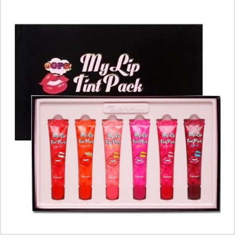 

BERRISOM Oops My Lip Tint Pack Set 6 Color*15g 100% Original Korea Lip Plump Mask Best Red Lip Makeup Shipping From Korea