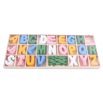 

26pcs Colorful Wooden Letters Wooden Alphabets Craft Pieces A-Z Wooden Letters for Home Bar Decoration