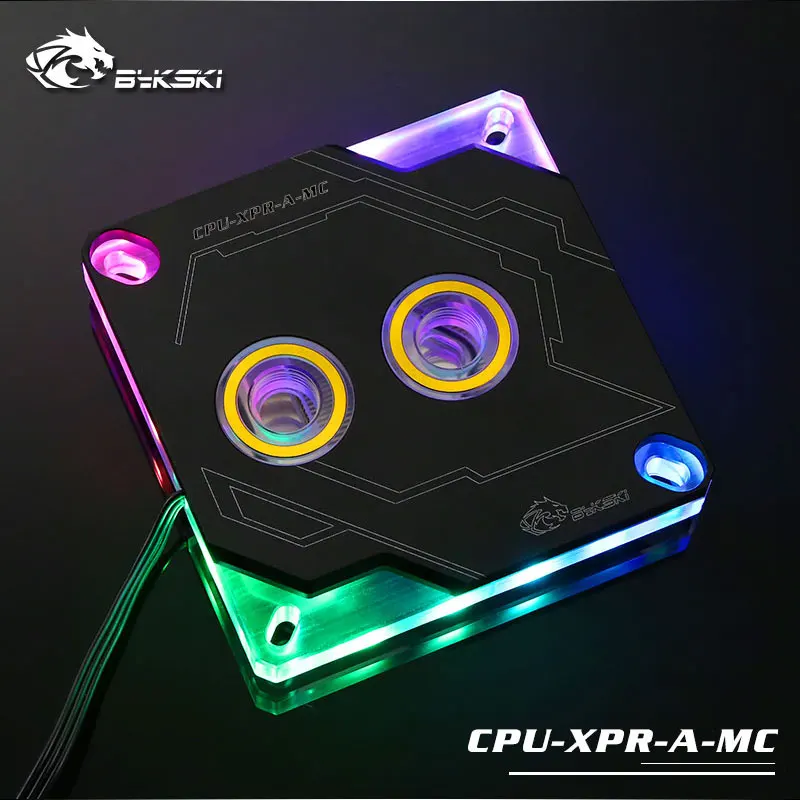 Bykski cpu-XPR-A-MC-V2 RBW RGB Led cpu блок водяного охлаждения для Intel 115x2011 2066 черный