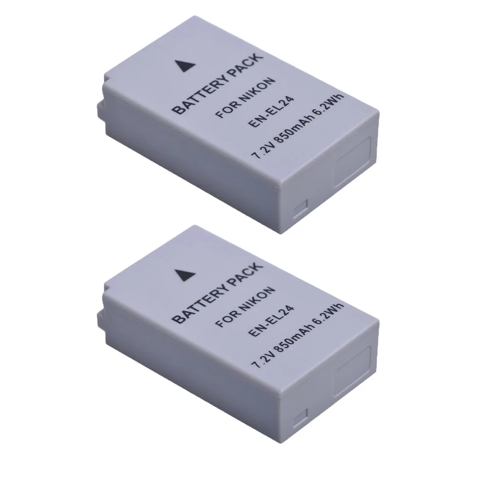 

Durapro 2 PC 850mAh EN-EL24 EN EL24 ENEL24 Rechargeable Camera Battery For Nikon 1 J5 1J5 DL18-50 DL24-85 Digital Cameras
