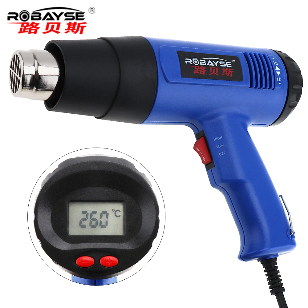 ROBAYSE 1800W 220V Professional Electric Heat Gun Digital Adjustable
