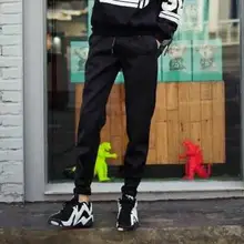 27-44 Горячая Весна Мужская Новая мода чистый цвет Harlan ноги досуг брюки