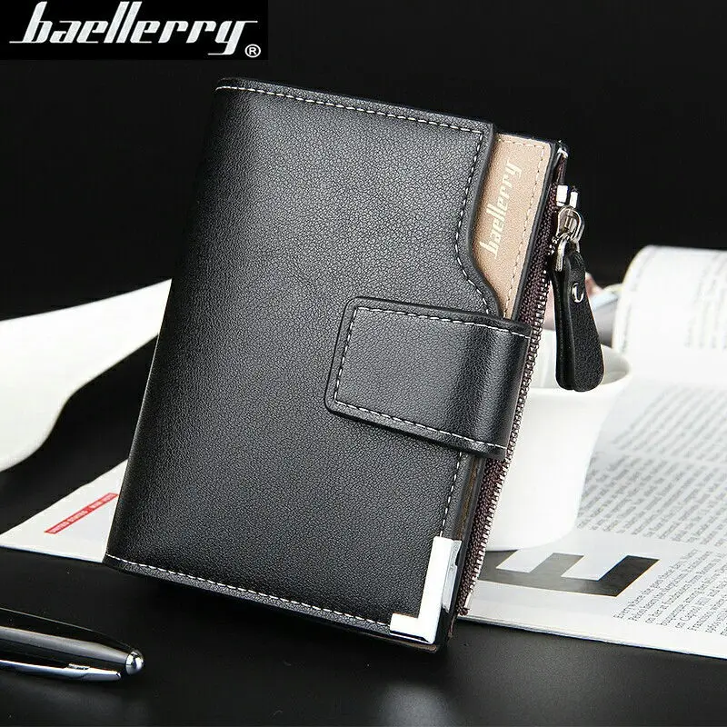 Baellerry 2017 Business Men Wallets Design Short Brand Style Card Holder Purses Male Travel