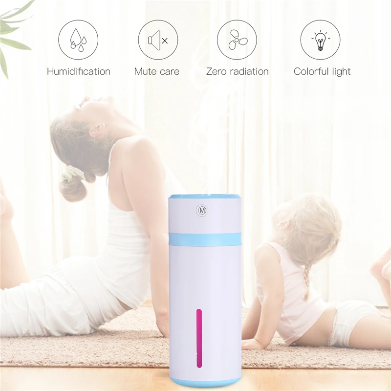 

TOLOYO USB Aroma Essential Oil Diffuser Ultrasonic Mist Humidifier Air Purifie With Night Light For Office Home umidificador