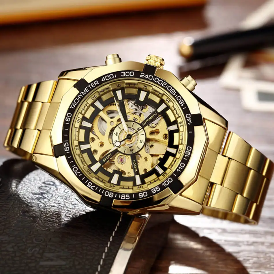 Time For All Kinds - Men's Automatic Mechanical Skeleton Sport Watch