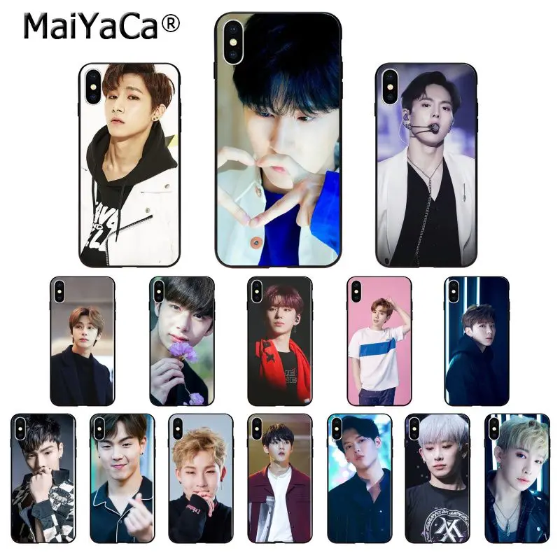 Мягкий черный чехол для телефона MaiYaCa KOPO MONSTA X из ТПУ Apple iPhone 8 7 6 6S Plus XS MAX 5 5S SE XR |