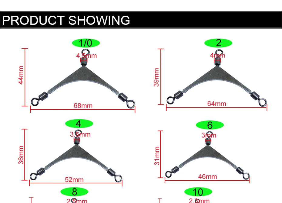 Conector de Rolamento de Giro de Pesca Equipamento de Pesca da Carpa Infof Maneira Gira Pesca Linha Cruz Gancho Enfrentar 500 - 1000-peças 3 2 Esporte e Lazer