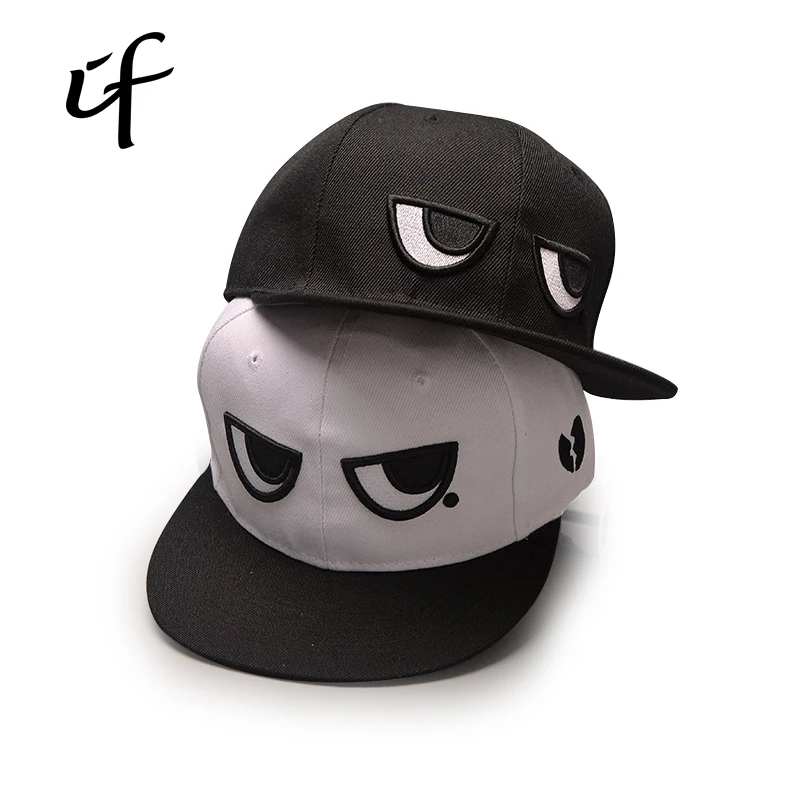 2016 Fashion Brand Snapback Caps New Men s Women s Adjustable Baseball Cap Black White Eyes