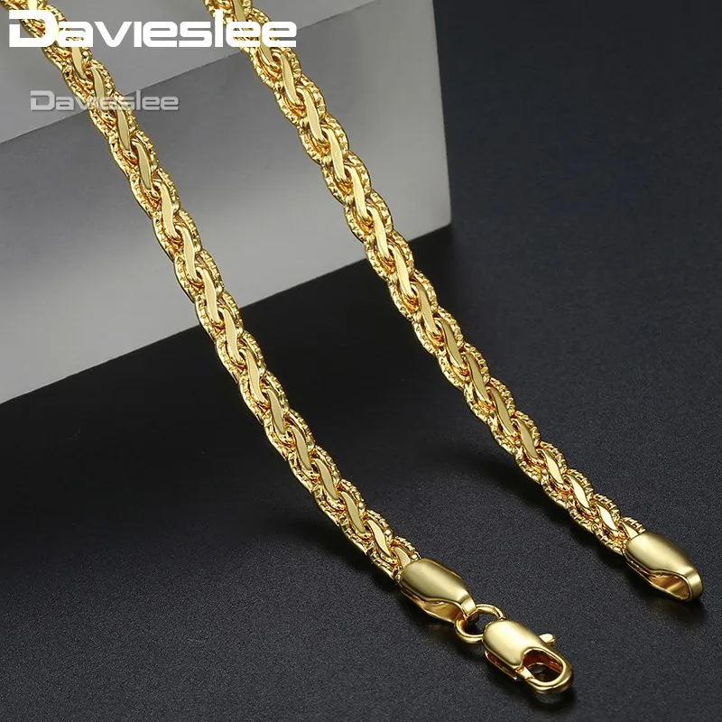 Davieslee Necklace For Women Men 5mm 