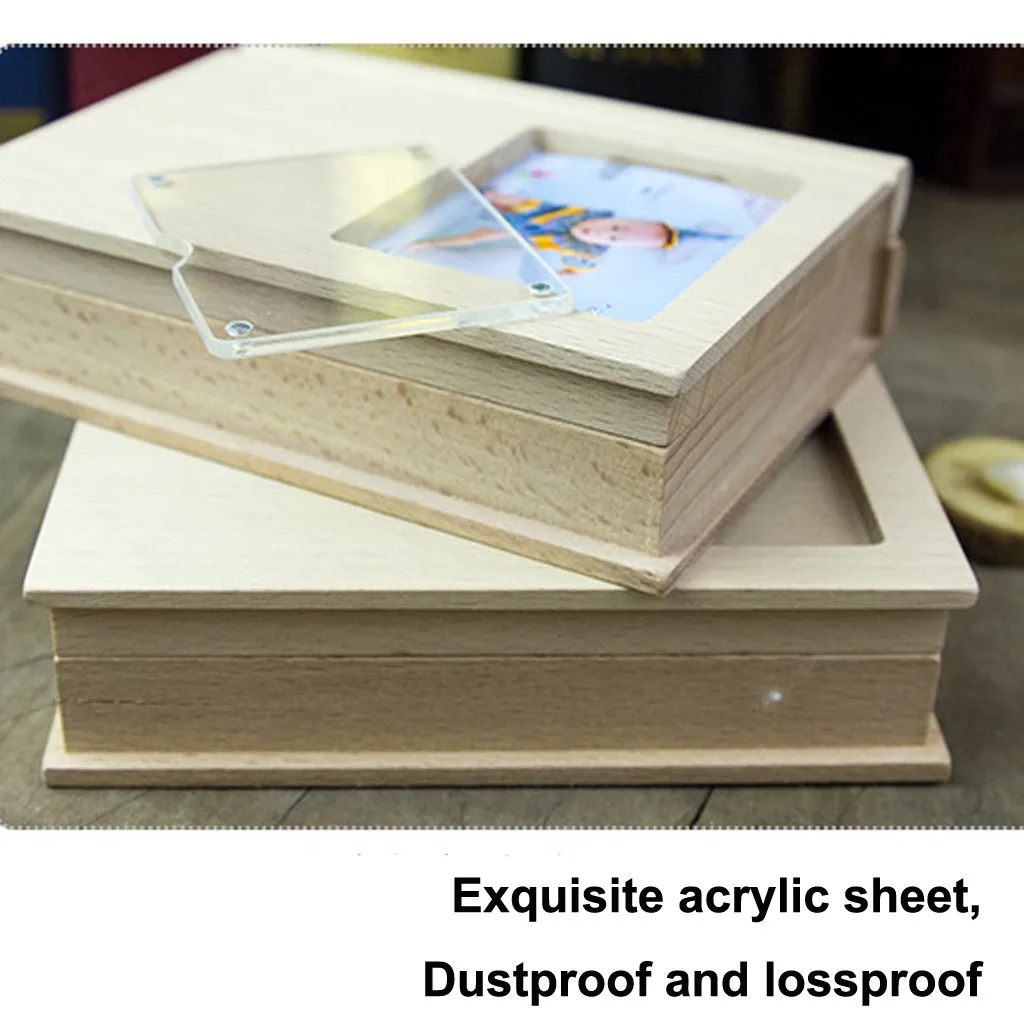 

Kids Boy Girl Tooth Box Wood Storage Organizer Baby Save Milk Teeth Collecting Baby deciduous box fetal hair storage new 427