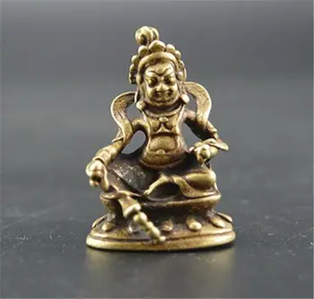 

China brass wealth Buddha small statue