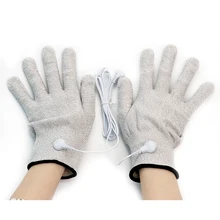 Волоконный электротерапевтический массажер электрошоковые перчатки электрические массажные перчатки с проводом проводящие перчатки Электротерапия Машина