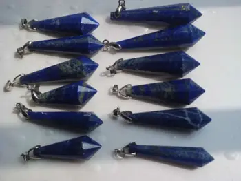 

12 NATURAL apis lazuli QUART CRYSTAL PendantS healing