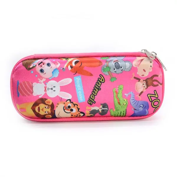 Пенал для карандашей для девочек Estuche Escolar пенал Kalemlik PVC Box Pencilcase Cute Unicorn Estuche Lapices Astucci Etui Pennen - Цвет: Rose animal