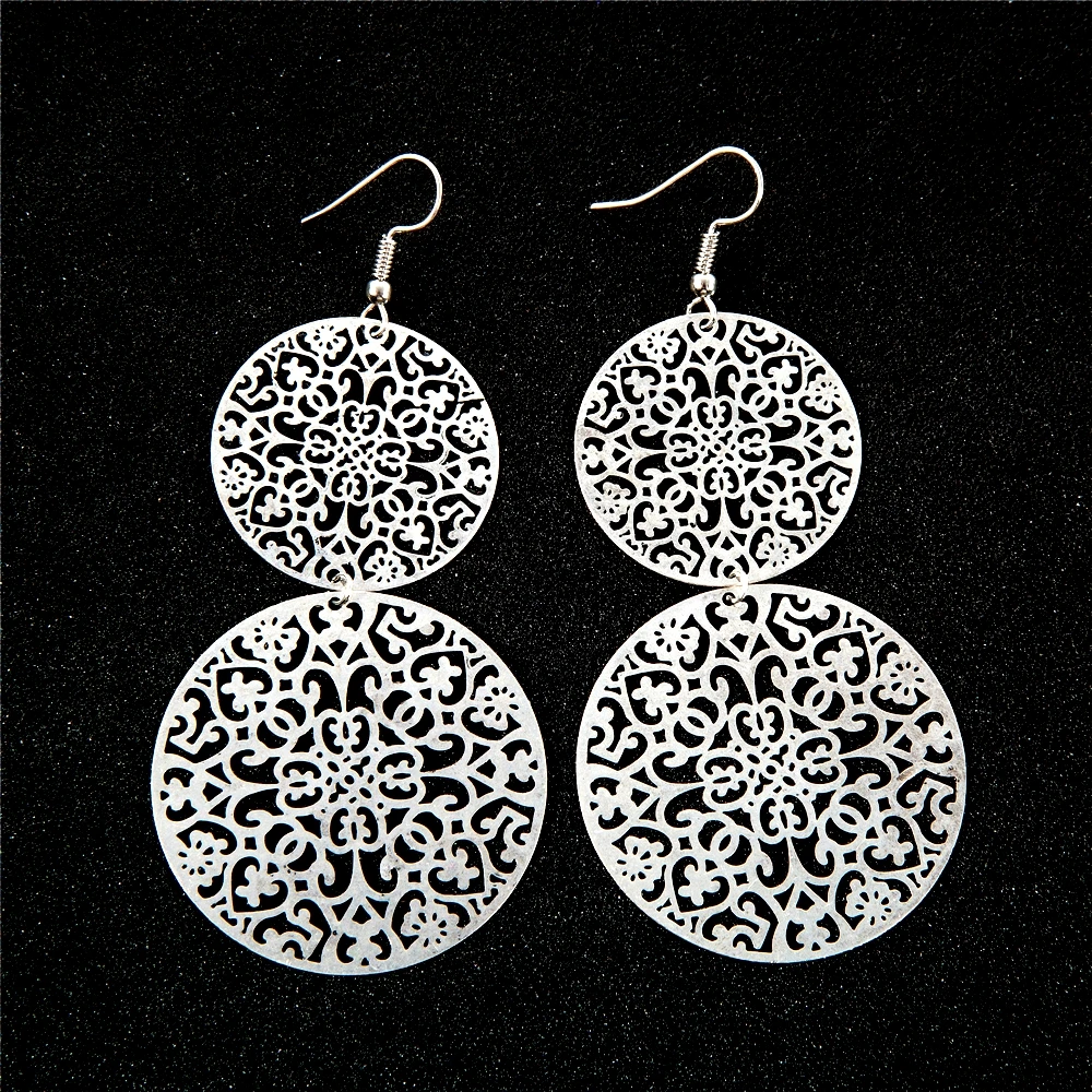 Silver Earrings Copper Filigree Erfly Vintage Ancient Silver Earrings Copper Filigree Erfly Vintage Ancient China Pattern Brincos Ethnic Style Ear Jewelry