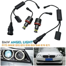 Para BMW H8 120 w Angel Eye Marcador LEVOU Luz de Halo Ajuste E82 E90 E92 E60 E61 E63 E89 X6