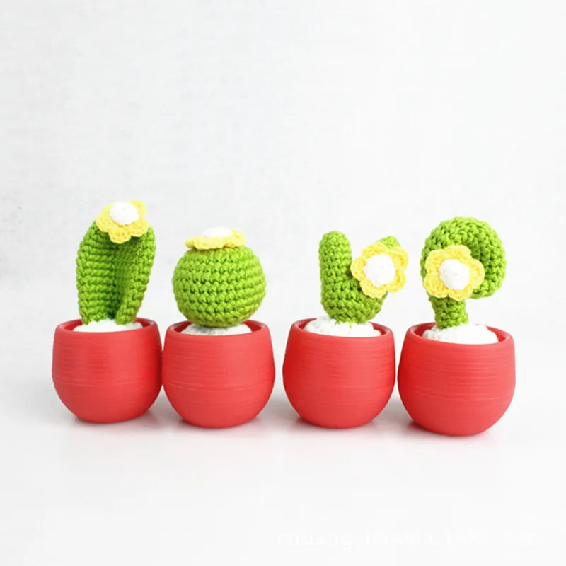 Décor Studio Photo accessoires plantes à tricoter créatif cactus en pot photographie accessoires bureau Photo accessoires tricot Photo accessoire amour