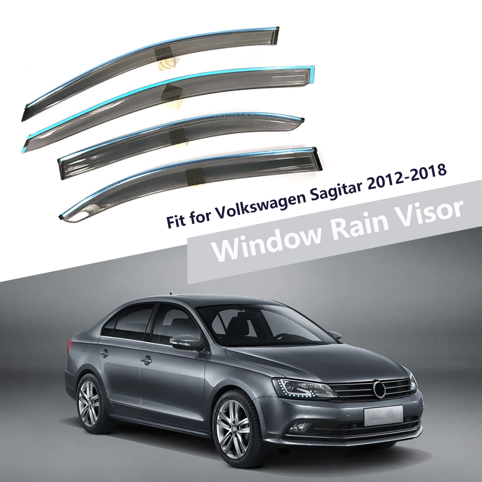 NOANS для VW Sagitar 2018 2017 2016 2015 2014 2013 2012 Автомобиль Аксессуары Укладка ABS Windows Солнце Дождь козырек двери щит отделкой
