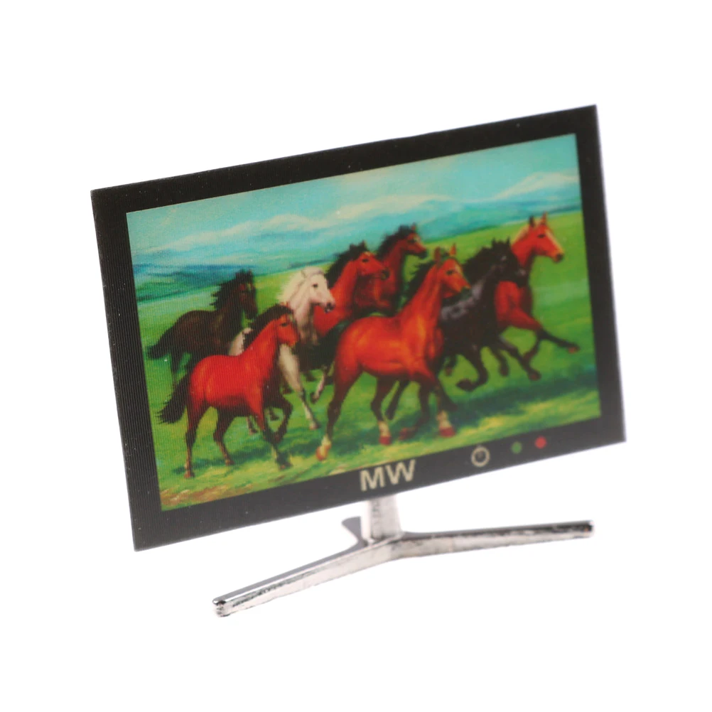 Кукольный дом lcd ТВ-игрушка мини мебель тв-игрушка плоский экран съемный телевизор 5,9X4,5 см