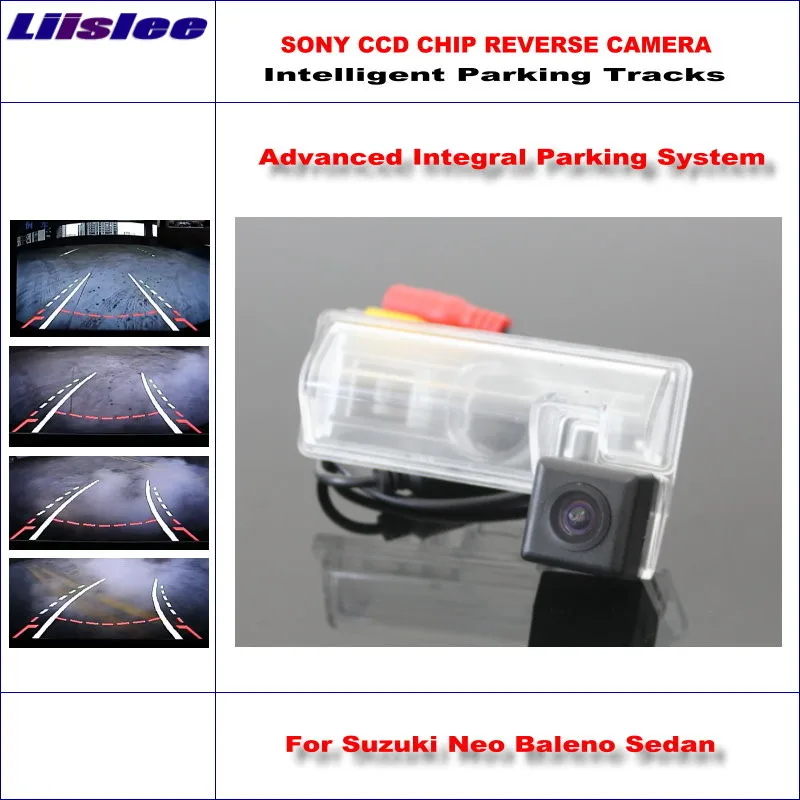 

Liislee Intelligent Parking Tracks Car Rear Camera For Suzuki Neo Baleno Sedan Back Reverse / NTSC RCA AUX HD SONY 580 TV Lines