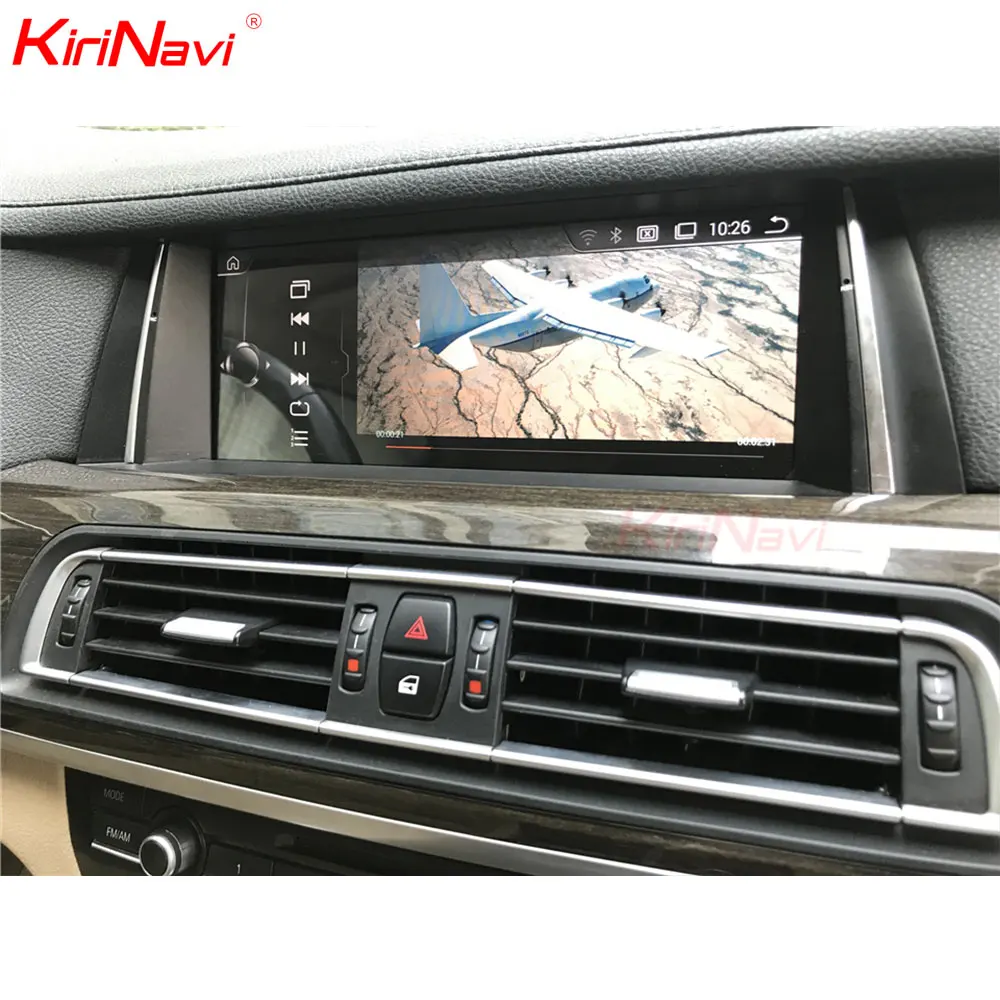 KiriNavi 10,2" ips сенсорный дисплей Голосовое управление Android 7,1 для BMW 7 F01 F02 2009-2012 Автомобильный MP3 MP4 Радио аудио gps навигация