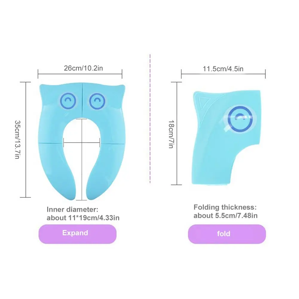 Складной туалет сиденье для путешествий портативный многоразовый туалет горшок красочное обучающее сиденье Чехлы для практики как использовать туалет