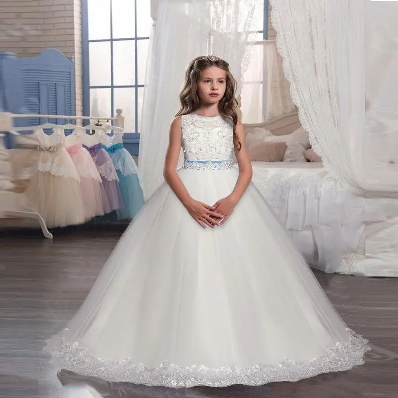 Flower Girls Kid Princess Bridesmaid Girl Dresses Wedding Formal Party Prom Gown