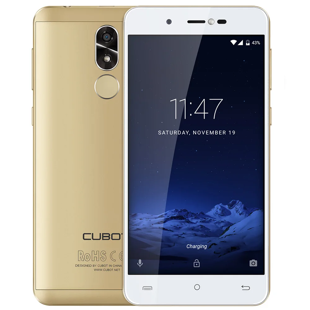 CUBOT R9 ультратонкий 5,0 "HD ips Экран смартфон 3G 2 ГБ + 16 ГБ mtk6580a четыре ядра Dual SIM Android мобильного телефона 13MP отпечатков пальцев