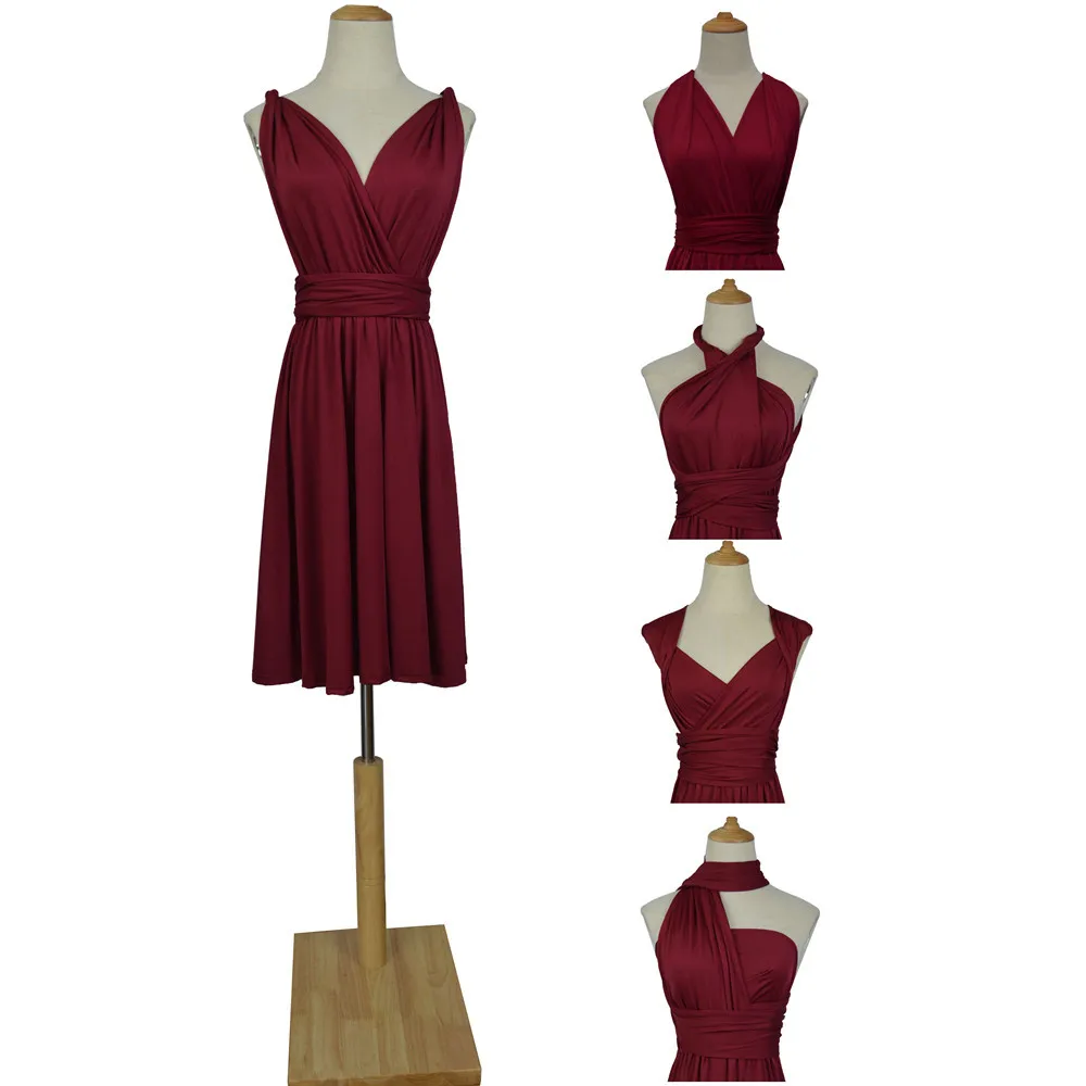 

Sexy V-neck dress Multiway Wrap Convertible Maxi Club Dress Bandage short Dress Party Bridesmaids Infinity Robe Longue Femme