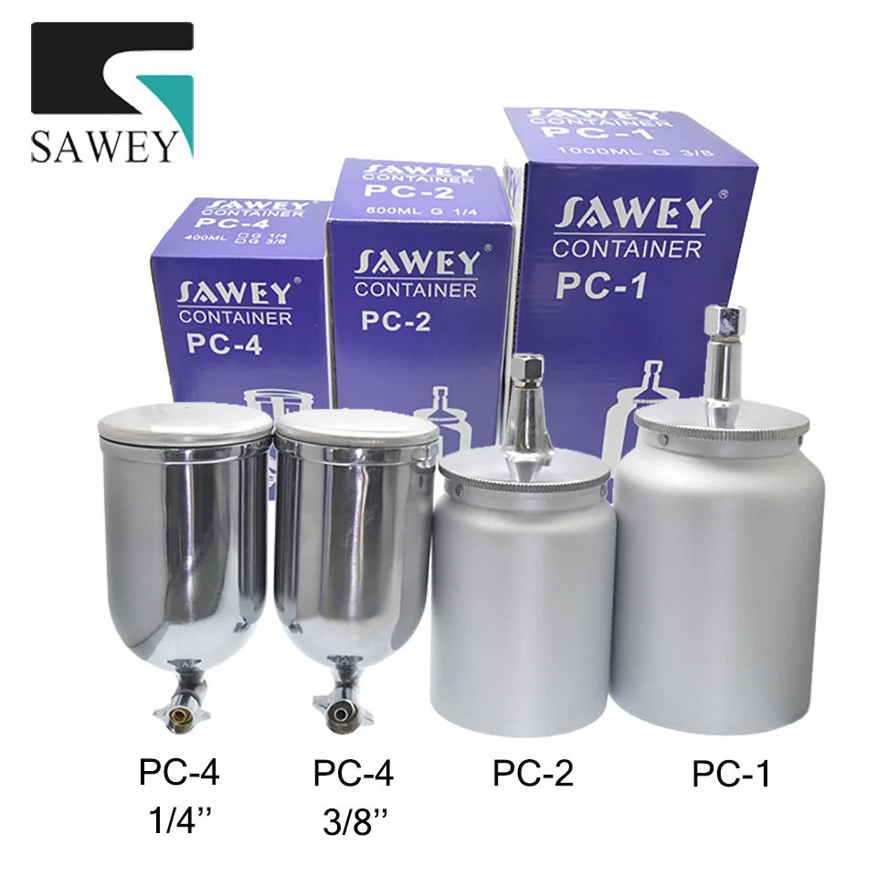 

400/600/1000ml SAWEY Brand HVLP Paint Container in Spray Gun Gravity/Suction Feed Spray Paint Cup Free Shipping