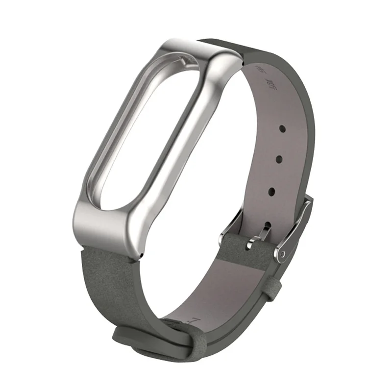 Ремешок mi jobs из искусственной кожи для Xiaomi mi Band 2 ремешок для mi band 2 Смарт-часы браслет Безвинтовой браслет mi band 2 ремешок Correa - Цвет: New PU gray