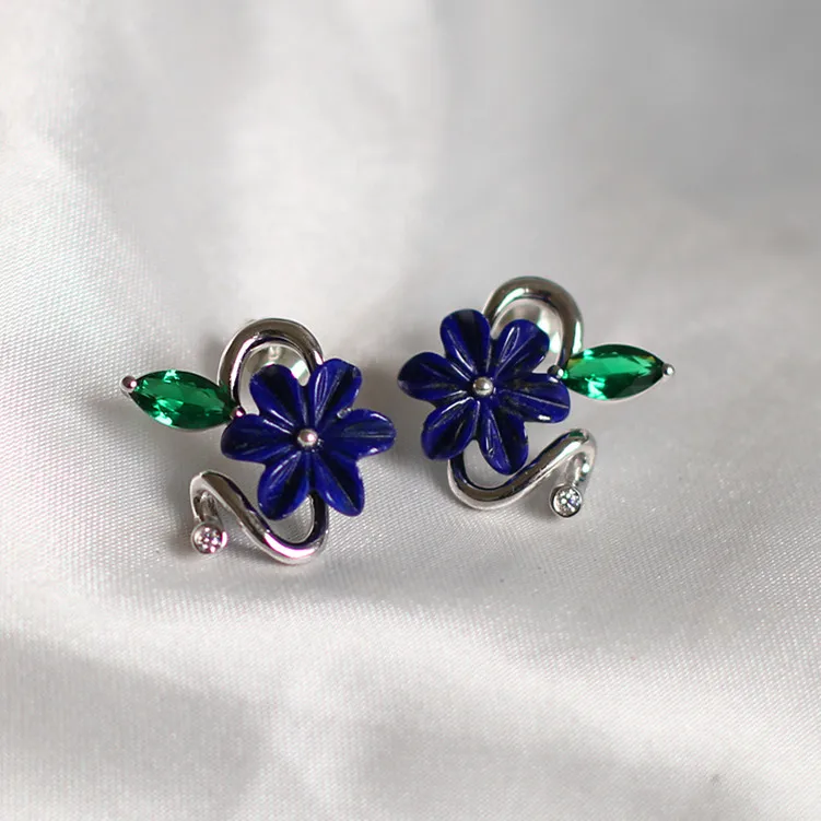 

925 silver women in Europe and the United States flower leaf blade