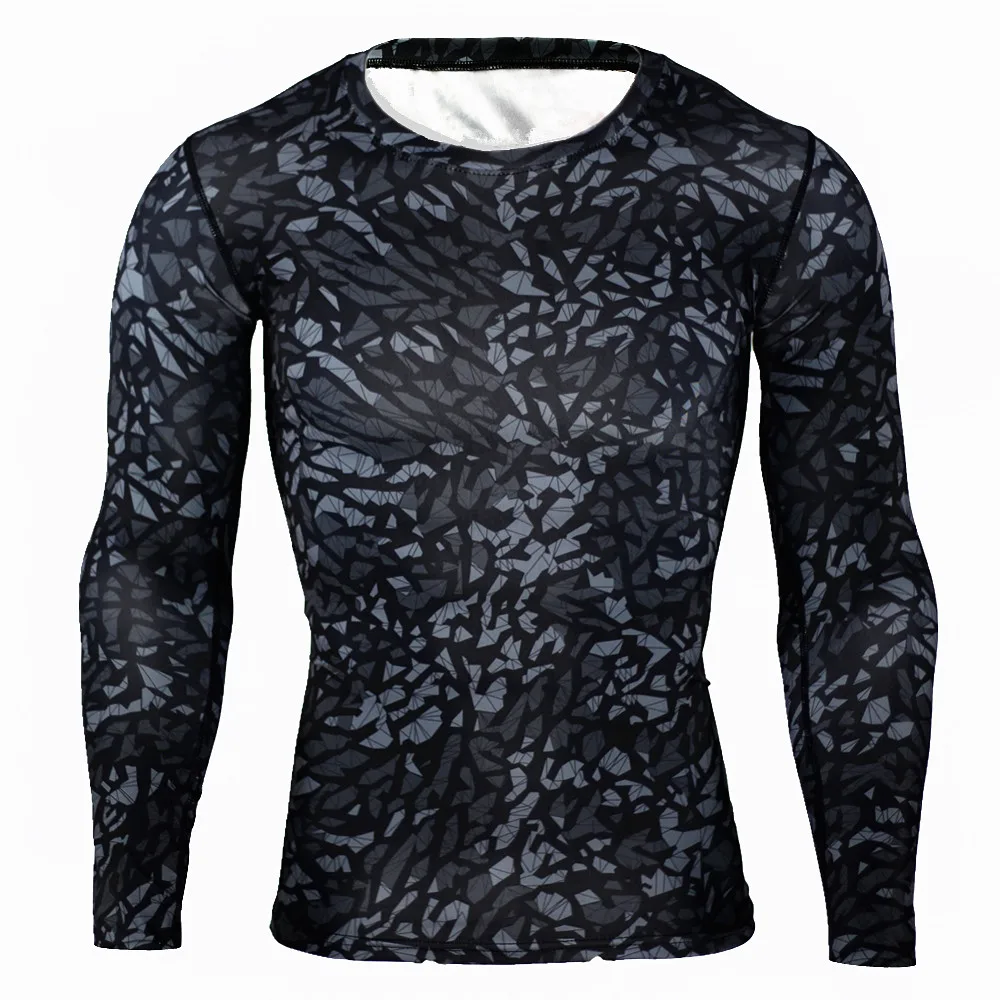 Black Blocks men running Tights t shirts long sleeves (2)