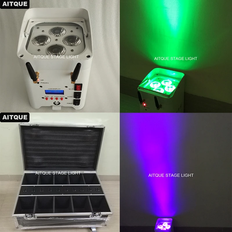 

(F light чехол) Dj светильник беспроводной dmx контроллер 4x12w akku led rgbwa uv wifi батарея беспроводной вверсветильник для свадьбы
