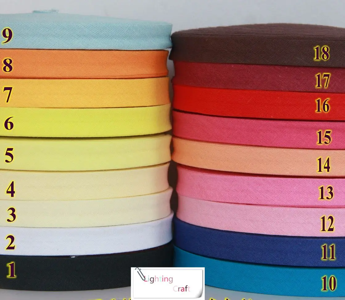 10 Meters/Lot 6mm (1/4")width ironed single fold cotton