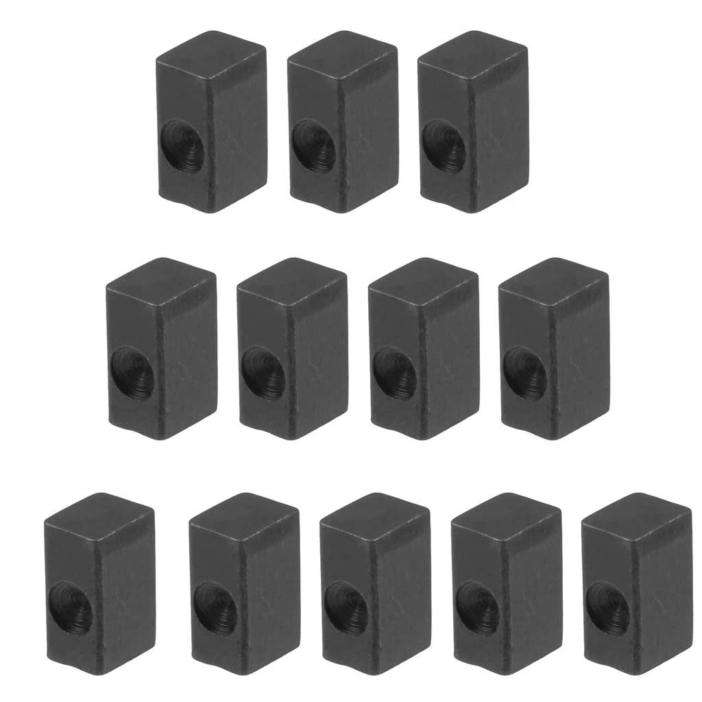 12Pcs 8x4x5mm Metal High Quality Electric Guitar String Iron Block For Tremolo Bridge Electric Guitar Replacement Parts Black