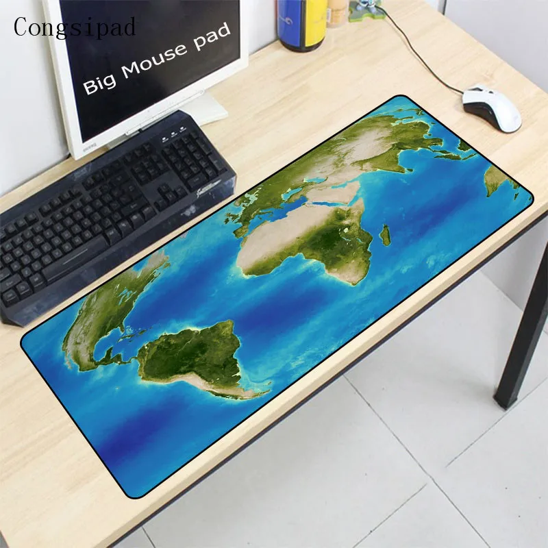 

Congsipad 2018 Hot Selling Extra Large Old World Map Gaming Mousepad Anti-slip Natural Rubber Gaming Mouse Mat with Locking Edge