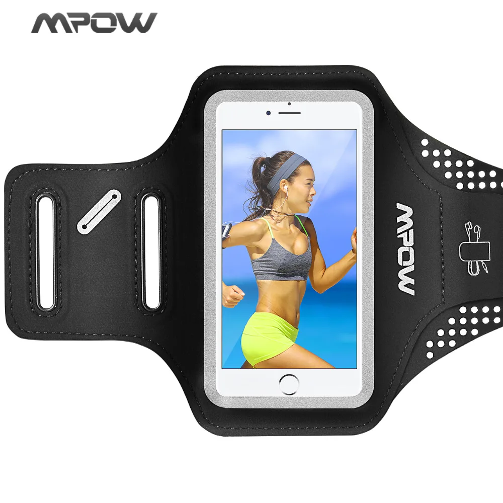 Mpow sport الشارة blet العالمي ل 4-5.2 بوصة الهواتف مع مفتاح/سماعة سلك حامل عرق مقاومة حقيبة آيفون 8 7 6 ثانية 6
