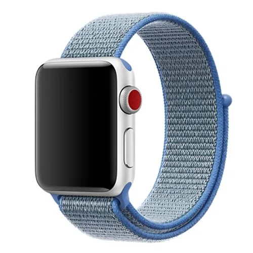 Ремешок для Apple Watch, ремешок для Apple Watch 5, 4, 44, мм, 42 мм, iwatch band 3, 2, 5, 42 мм, 38 мм, Спортивная петля, correa, нейлоновый ремешок для часов - Цвет ремешка: tahoe blue