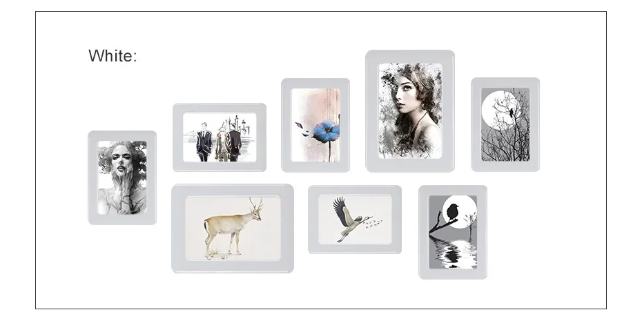 930 Magnetic Photo Frame With Adhesive Crystal Surface Kids Room Wall Decor Magnet Picture Frame_10