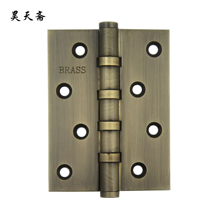 

[Haotian vegetarian] box door hinge Chinese antique brass door 10cm muffler coincide page (hinge)